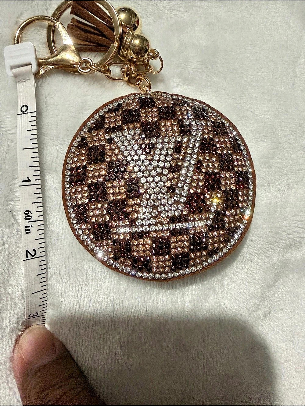 Embellished Brown Keychain